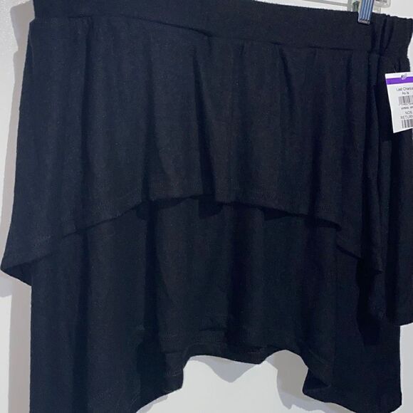 Go Couture Women's Layered Asymmetric Hem Convertible Tube Mini Skirt Blue M NWT - Picture 2 of 7